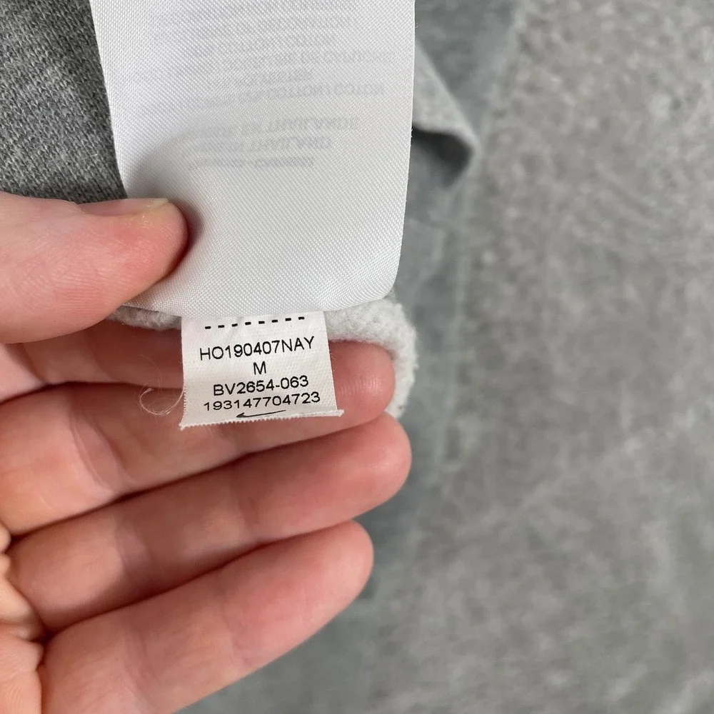 Nike Pullover Hoodie Mens Medium Gray Fleece Swoosh Logo Sweatshirt - Picture 6 of 9